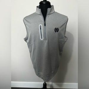 JOHNNIE-O NOTRE DAME FIGHTING IRISH MENS GREY DENNY MELANGE VEST